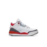 Air Jordan 3 Retro "Fire Red" (PS) - White - Sneakers
