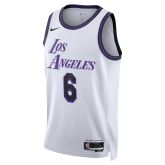 Nike Dri-FIT NBA LeBron James Los Angeles Lakers City Edition 2022 Swingman Jersey - White - Jersey