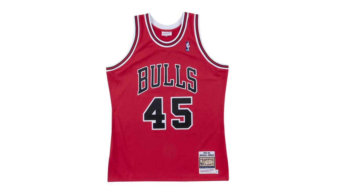 Chicago Bulls Michael Jordan 1994-95 Road 45 Authentic Jersey By Mitchell &  Ness - Red - Mens