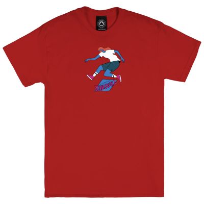 Thrasher Tre Tee Red - Red - Short Sleeve T-Shirt
