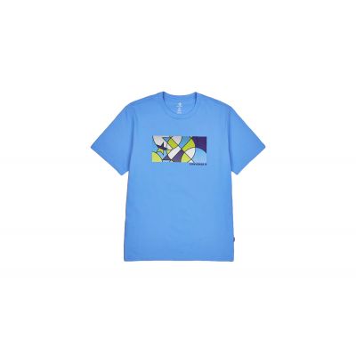 Converse Court Mosaic Tee - Blue - Short Sleeve T-Shirt