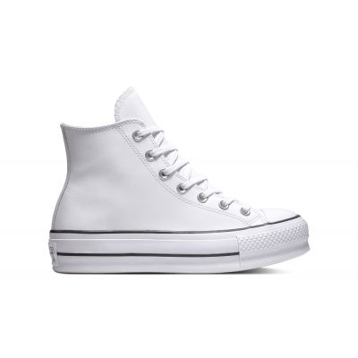 Converse Chuck Taylor All Star Platform Leather High-Top - White - Sneakers