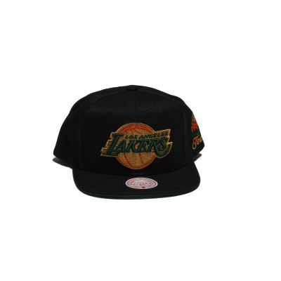 Mitchell & Ness BHM Logo Color Los Angeles Lakers Snapback - Black - Cap