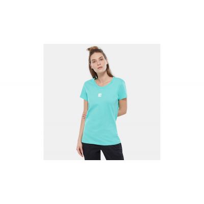 The North Face W S/S Fine Tee Retro Green - Blue - Short Sleeve T-Shirt