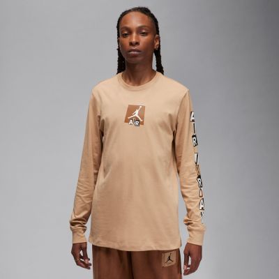 Jordan Brand Graphic Long-Sleeve Tee Hemp - Brown - Short Sleeve T-Shirt