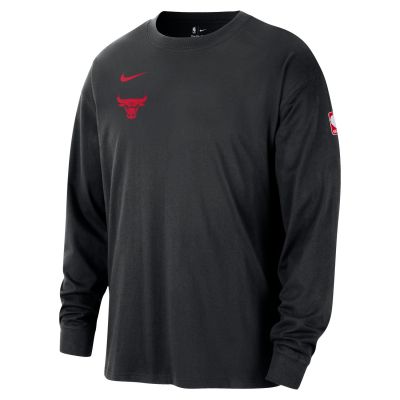 Nike NBA Chicago Bulls Max90 Long-Sleeve Tee - Black - Short Sleeve T-Shirt