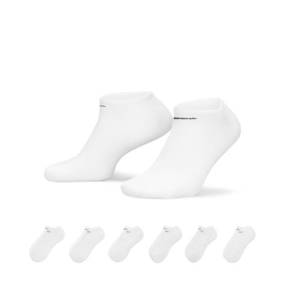 Nike Everyday Cushioned Training No-Show Socks 6-Pack White - White - Socks