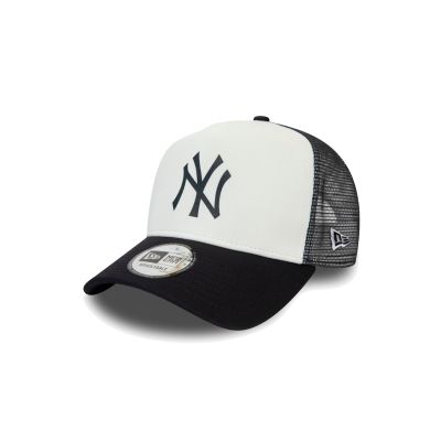 New Era Yankees Team Colour White A-Frame Trucker Cap - Black - Cap