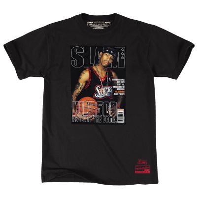 Mitchell & Ness NBA Allen Iverson Slam Tee - Black - Short Sleeve T-Shirt