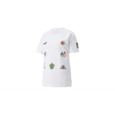 Puma x LIBERTY Badge Women's Tee - White - Short Sleeve T-Shirt