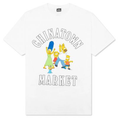 The Simpsons X Chinatown Market Family Og T-Shirt White - White - Short Sleeve T-Shirt
