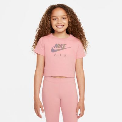 Nike Sportswear Older Kids Girls Crop Tee - Pink - Short Sleeve T-Shirt