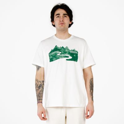 adidas Originals Adventure Mountain Ink Tee White - White - Short Sleeve T-Shirt