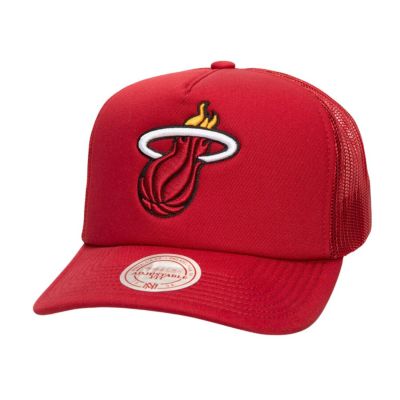 Mitchell & Ness NBA Miami Heat Evergreen Trucker - Red - Cap