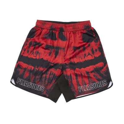 Pleasures Teeth Workout Shorts - Red - Shorts