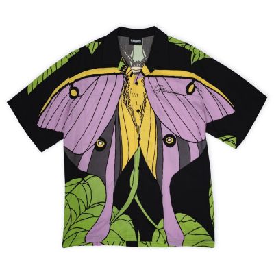 Pleasures Moth Button Down Rayon Shirt - Multi-color - Shirt