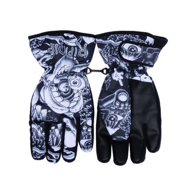 Rip N Dip Dark Twisted Fantasy Snow Gloves Black & White - Black - Gloves