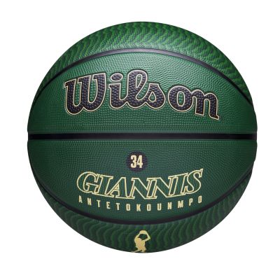 Wilson NBA Player Icon Outhdoor  Giannis Antetokounmpo Size 7 - Green - Ball